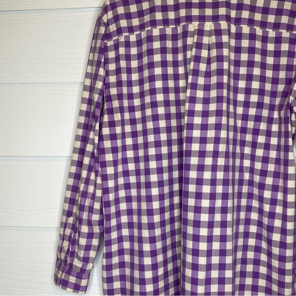 Lucky Brand lavender and creamy white plaid shirt, sz XL - Picture 3 of 9